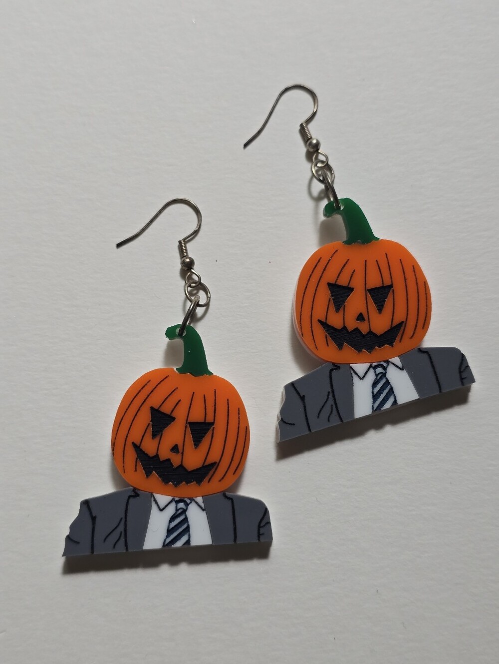 The Office Dwight Pumpkin Head Dangle Earrings